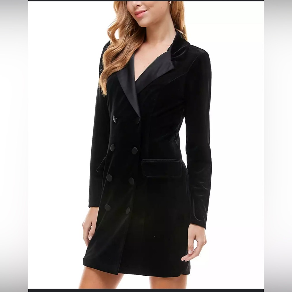 Velvet Tuxedo Blazer Dress City Studios